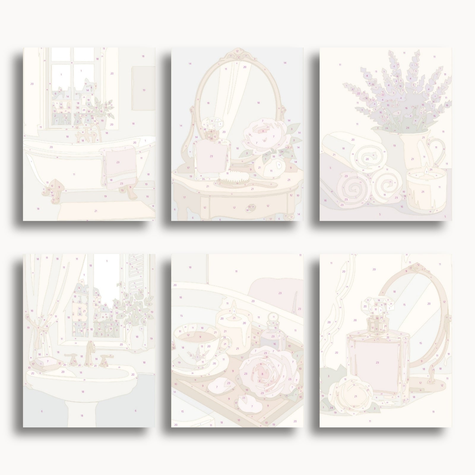 Luxury Spa Mini Paint By Numbers Set