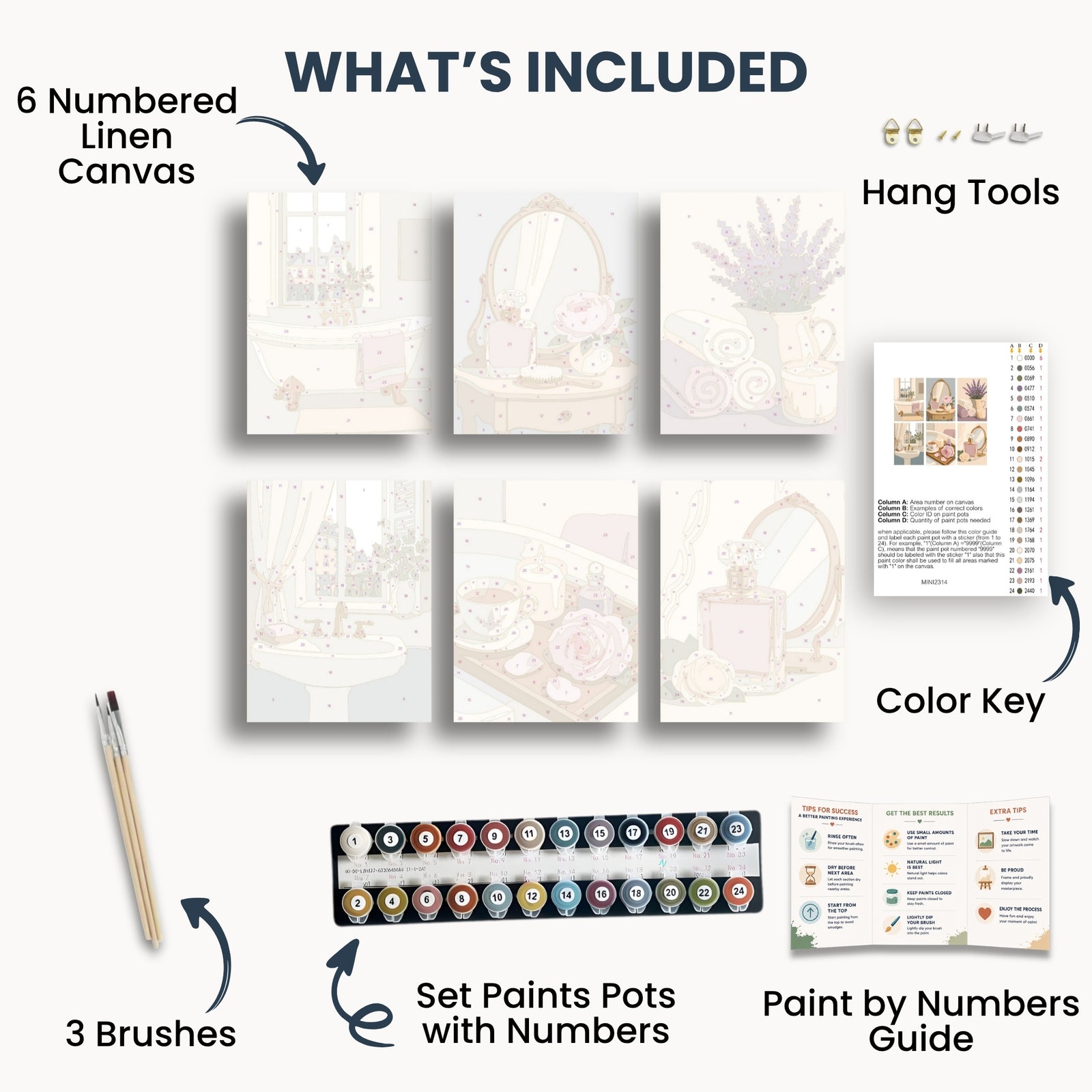 Luxury Spa Mini Paint By Numbers Set