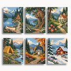 Mountain Cabins | 6 Mini Kits