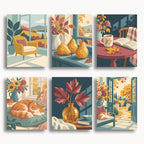 Ginkgo Herbst Mini-Malen-nach-Zahlen-Set