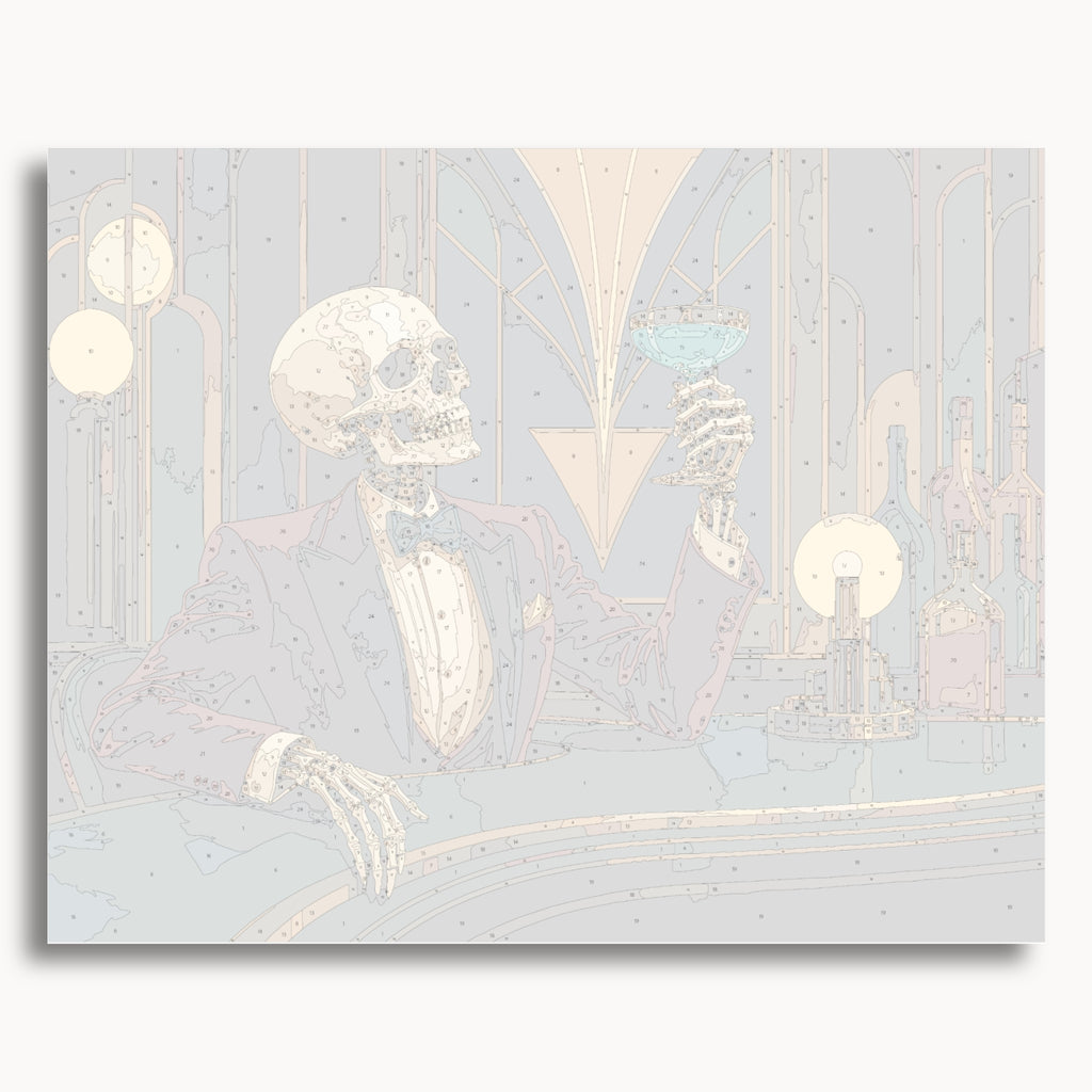 Numbered canvas preview for the The Last Toast paint by numbers kit
