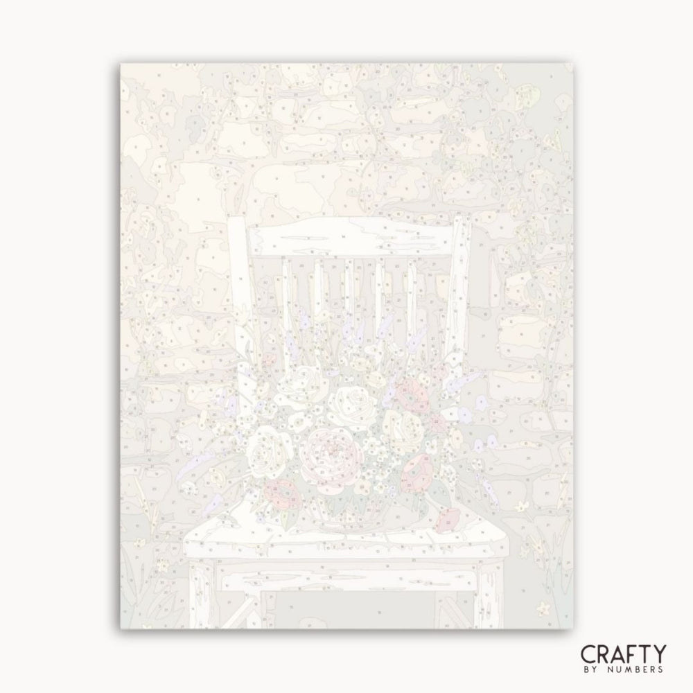 White paper with a grid pattern on a white background, featuring the brand 'Crafty by Numbers'.