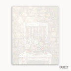 White paper with a grid pattern on a white background, featuring the brand 'Crafty by Numbers'.