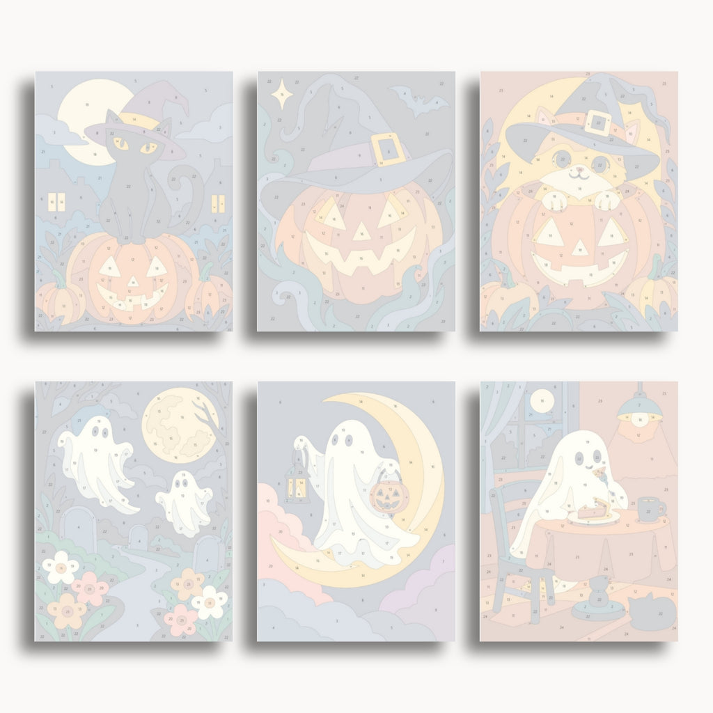 Halloween Cats And Ghosts | 6 Mini Kits