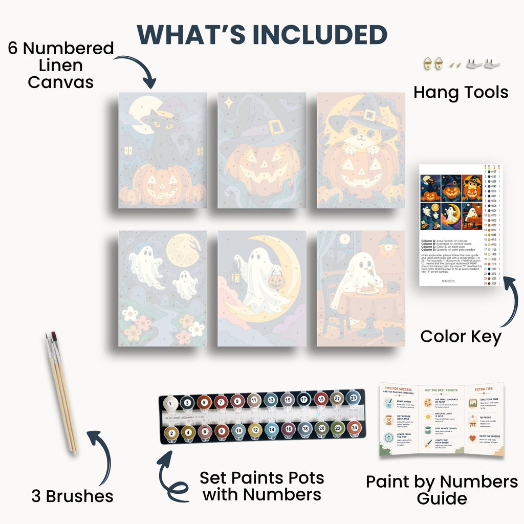 Halloween Cats And Ghosts | 6 Mini Kits