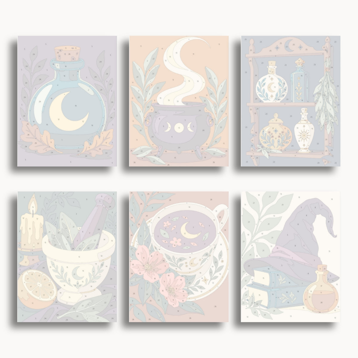 Mystical Witchy Still Life Mini Paint By Numbers Set