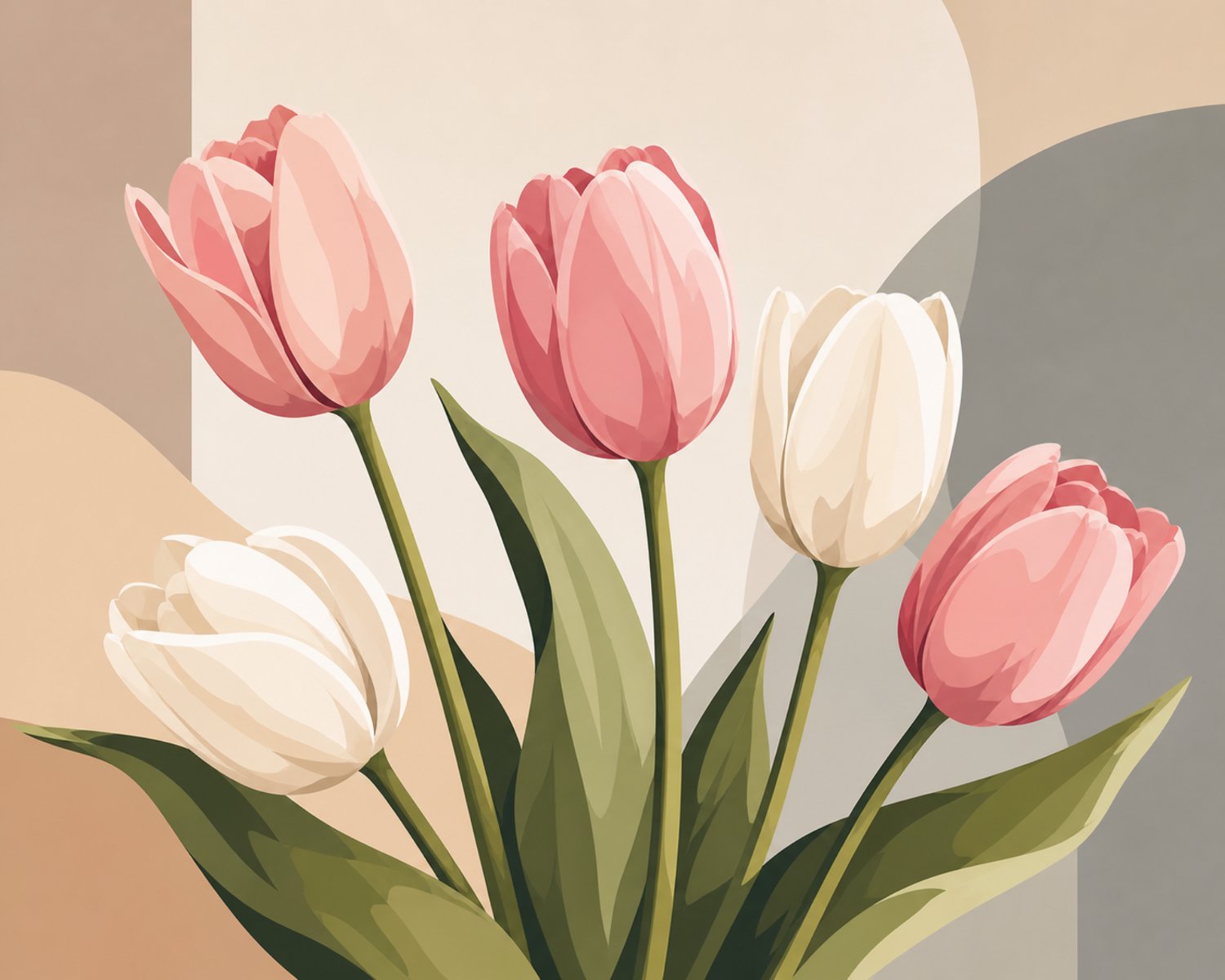 Tulipanes ruborizados