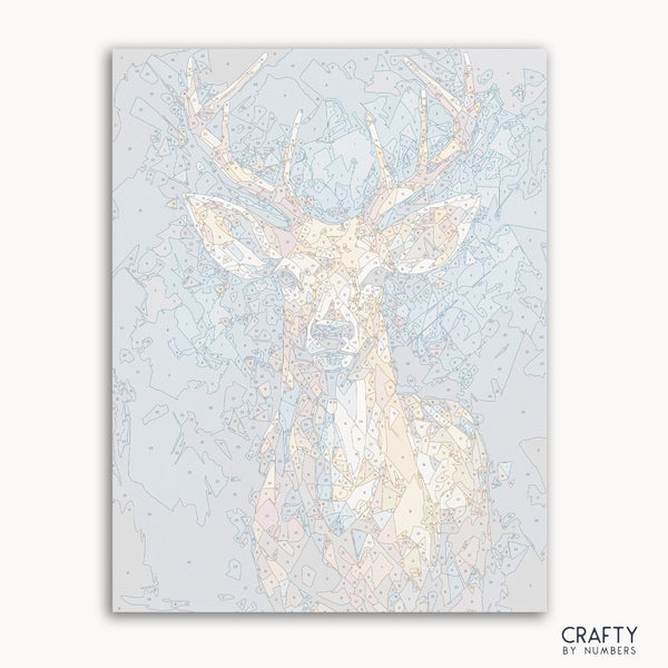 Prismatic Deer Dream paint by number showcasing vibrant colors inspired by famous paintings including vincent van gogh famous paintings and most famous paintings.