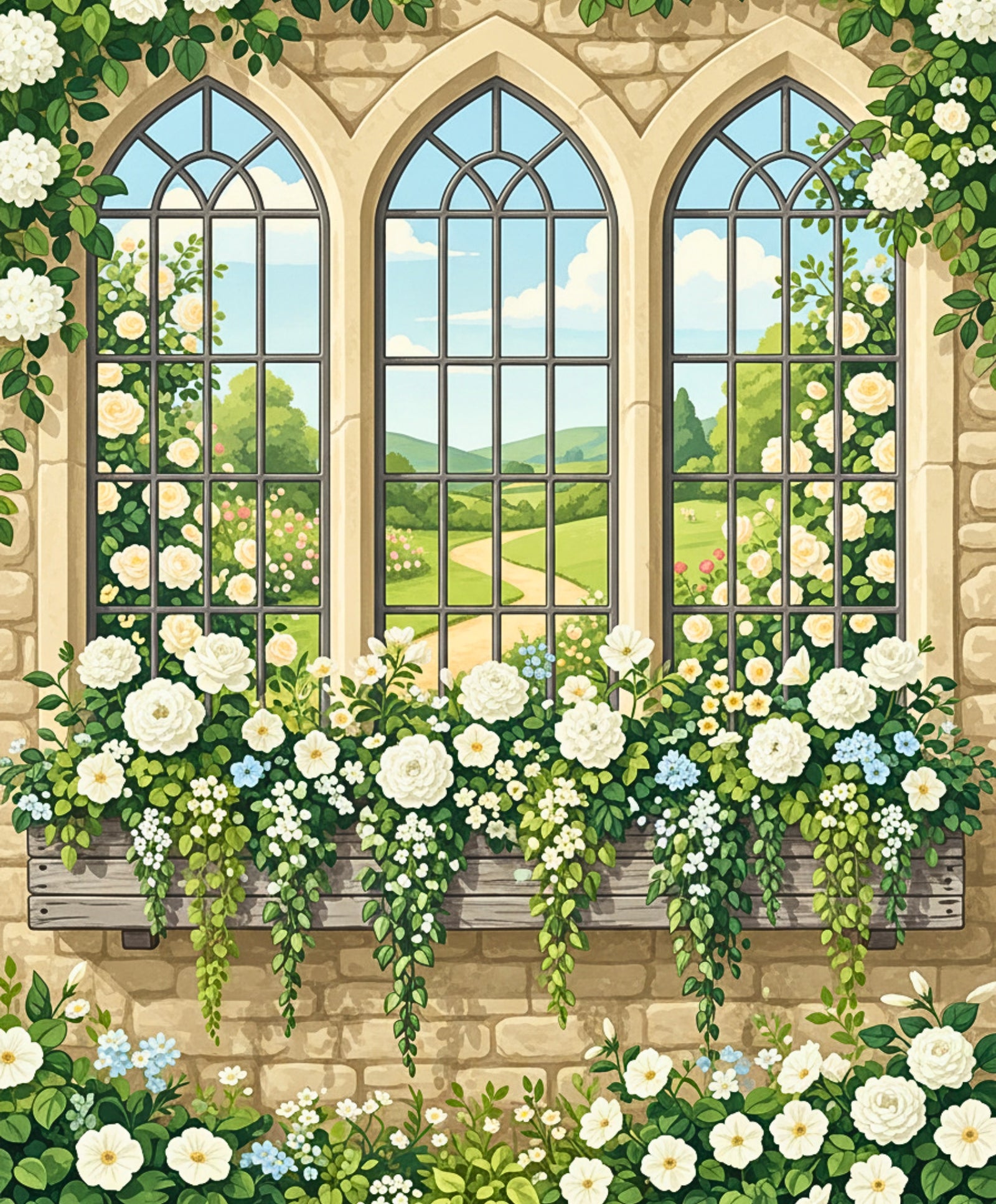 Rose Garden Windows