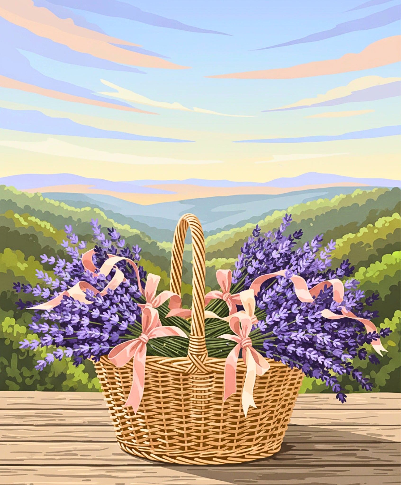 Lavender Sunset Basket