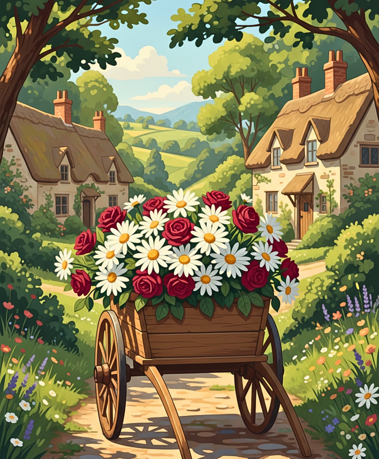 Cottage Blossom Cart