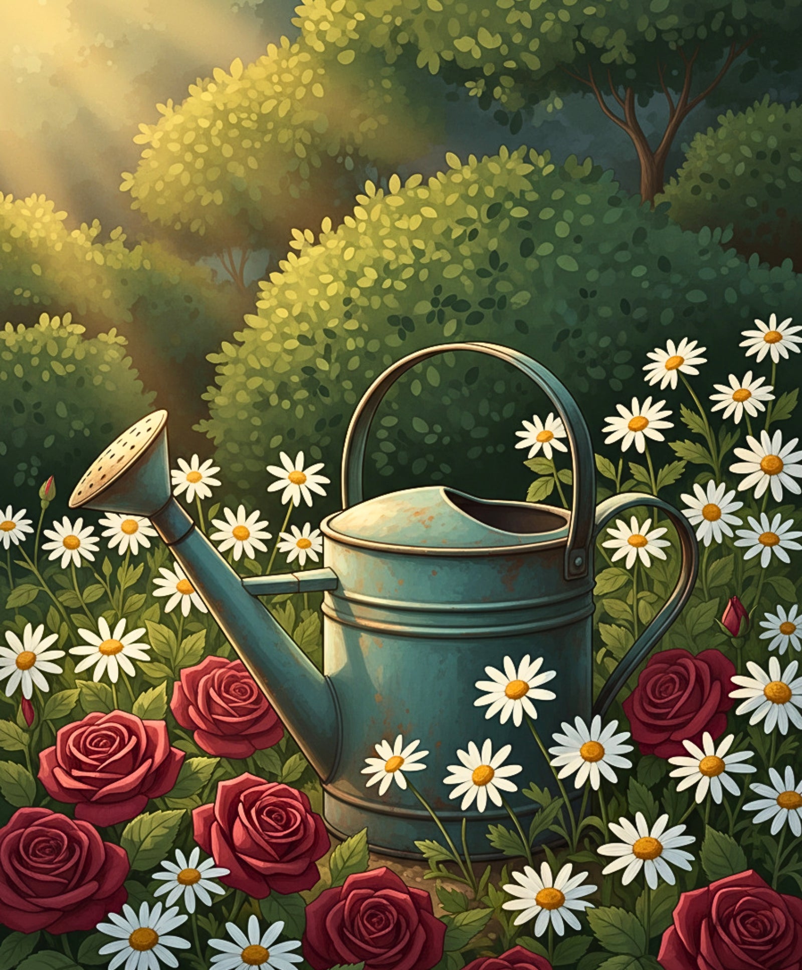 Sunlit Garden Watering