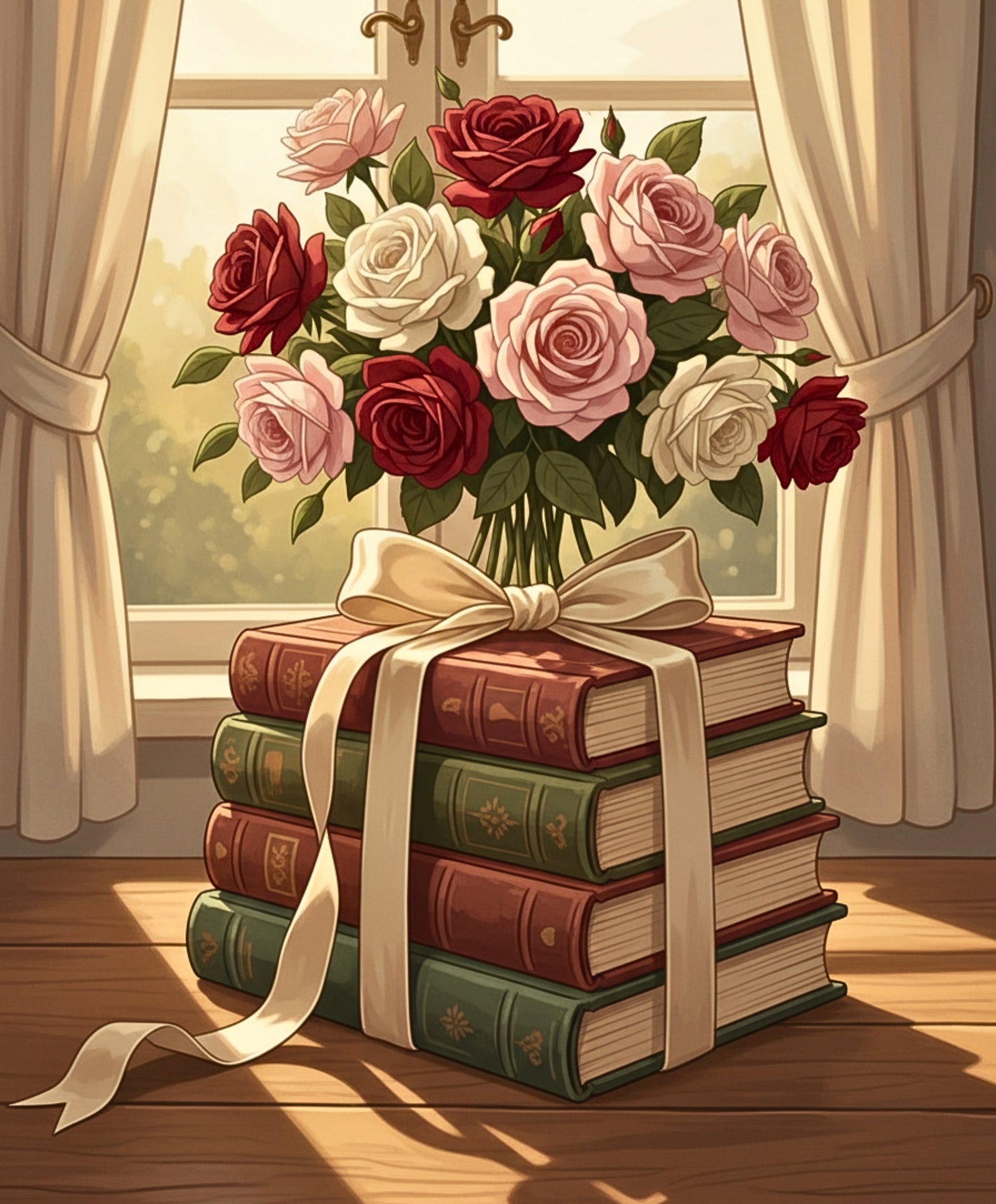 Roses And Old Pages