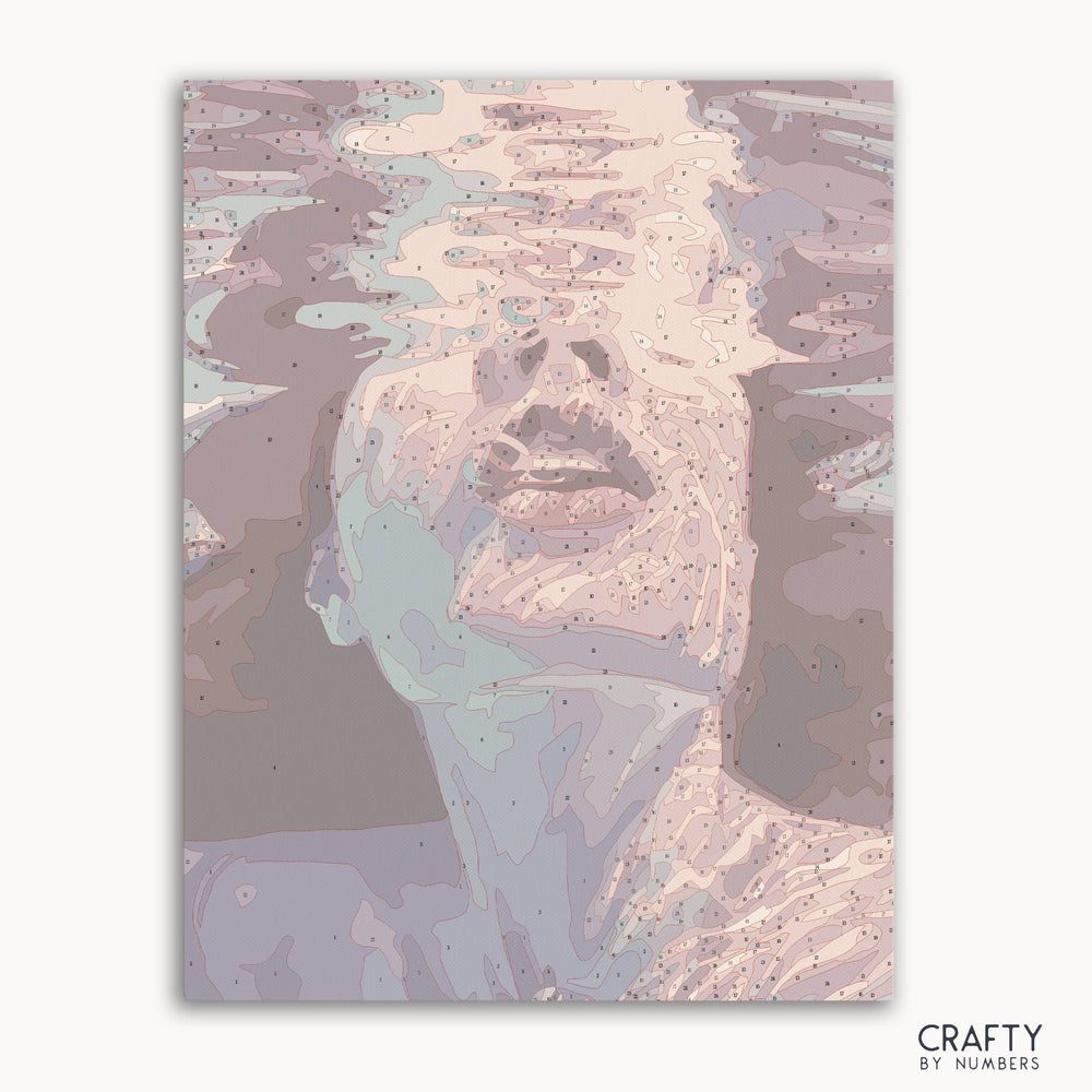 Below the Water’s Surface paint by number featuring vibrant underwater scenery, famous paintings, vincent van gogh famous paintings, most famous paintings, famous landscape paintings.