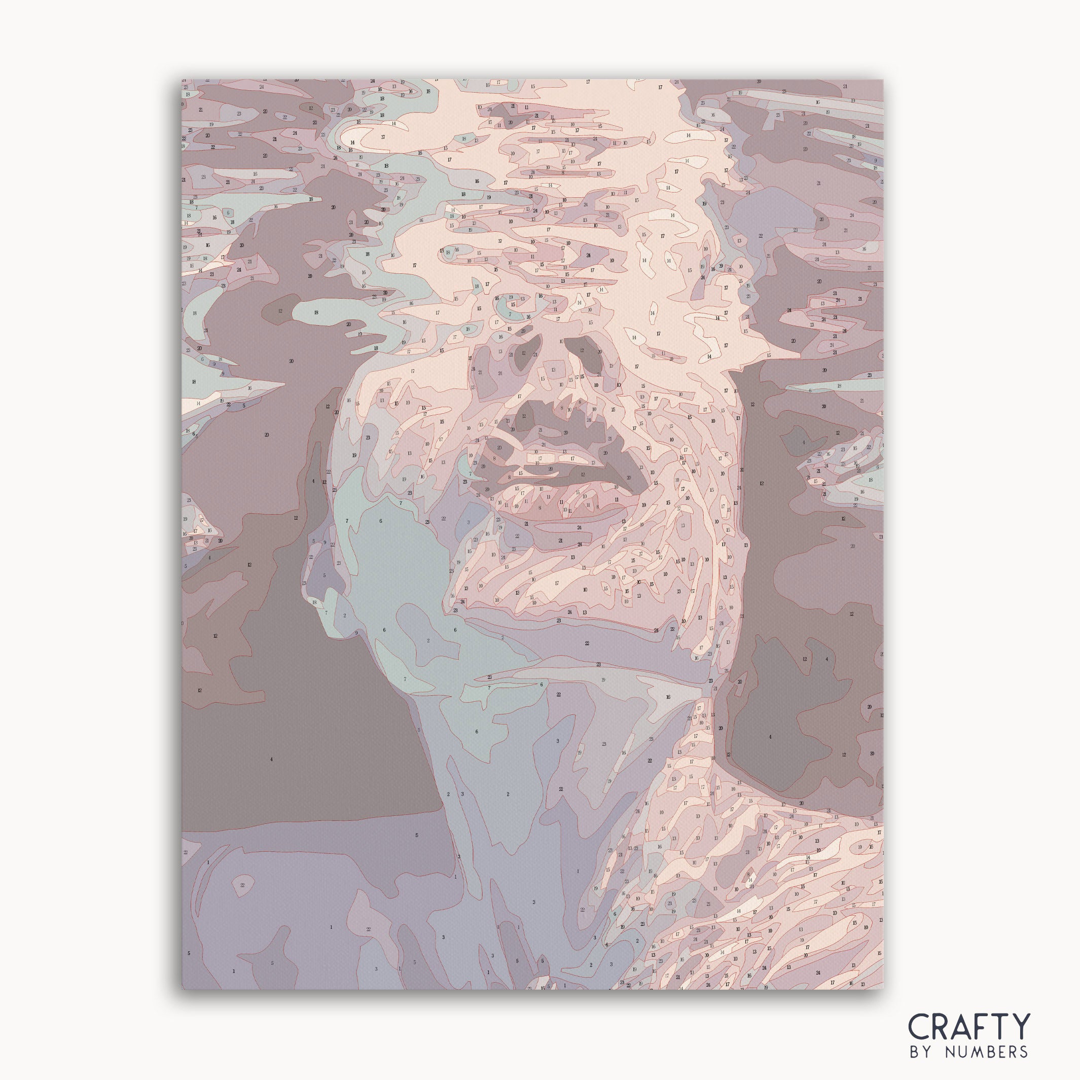 Below the Water’s Surface paint by number featuring vibrant underwater scenery, famous paintings, vincent van gogh famous paintings, most famous paintings, famous landscape paintings.