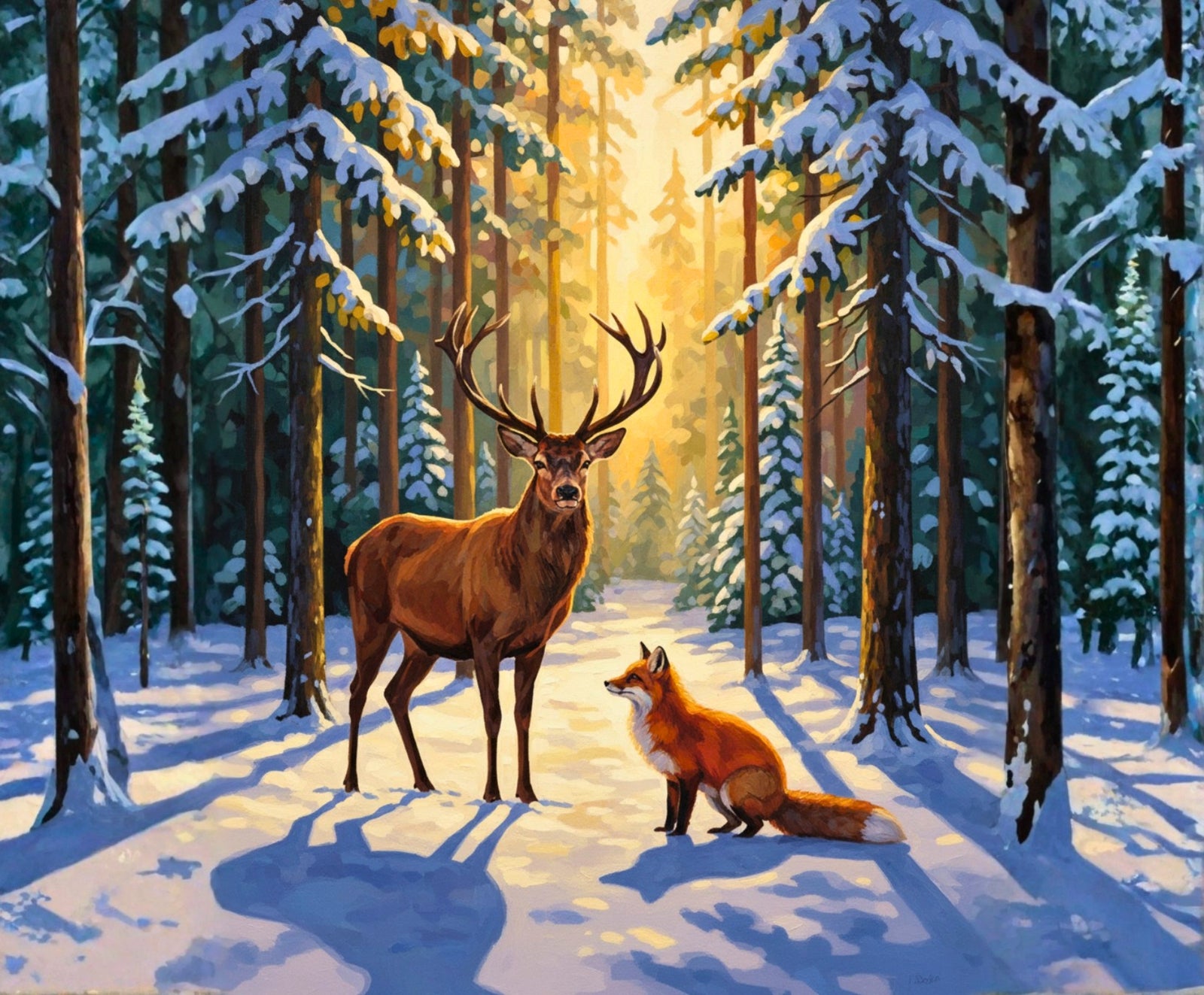 Frost & Fellowship paint by numbers artwork