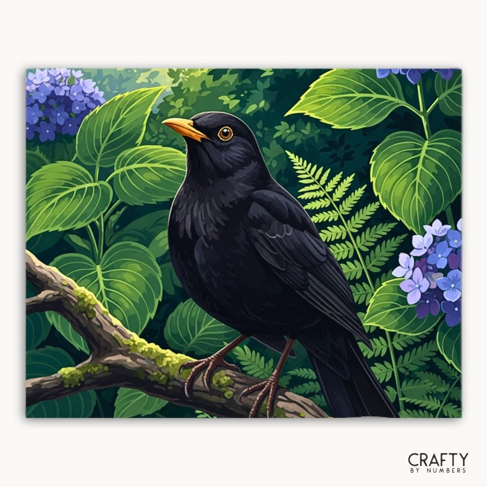 Midnight Garden Blackbird