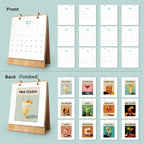 Relaxing paint by numbers project of a colorful cocktail calendar.