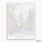 famous landmarks art paint by numbers Havana