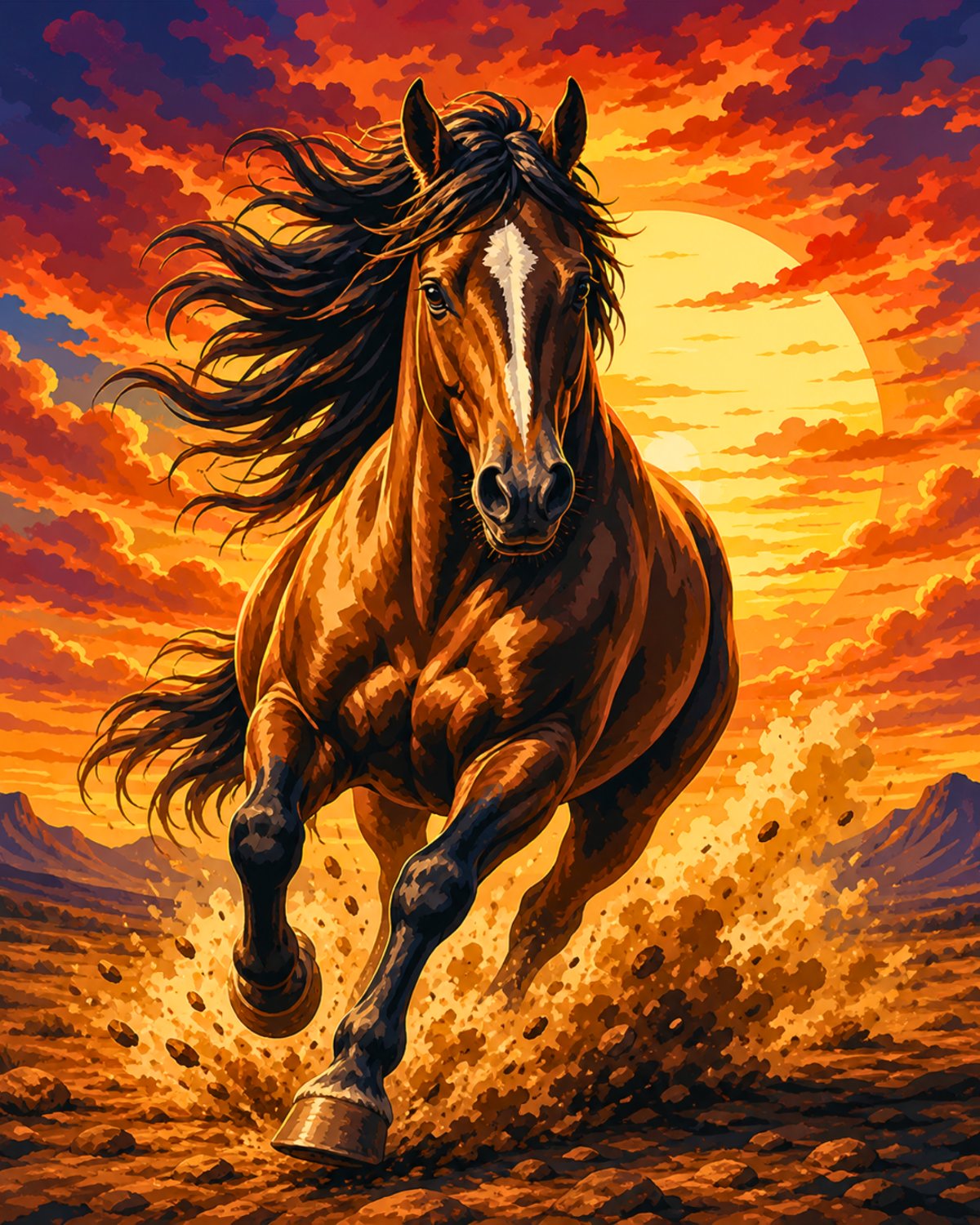 Sunset Horse