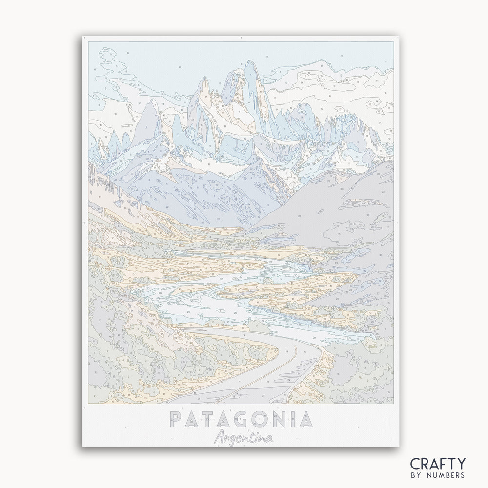 canvas patagonia paint by numbers by crafty by numbers