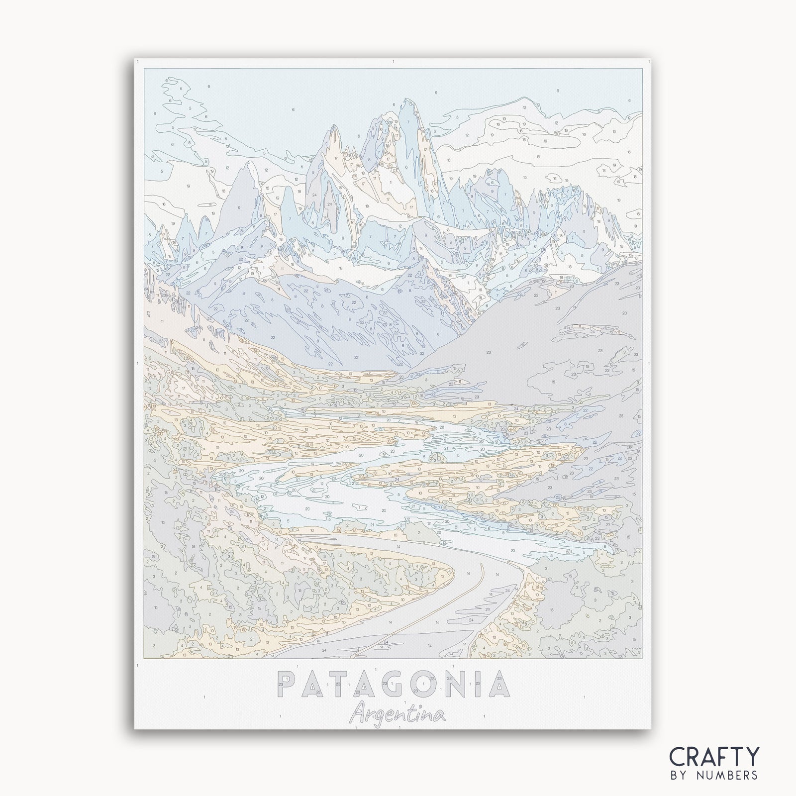 lienzo patagonia pintar por números por astuto por números