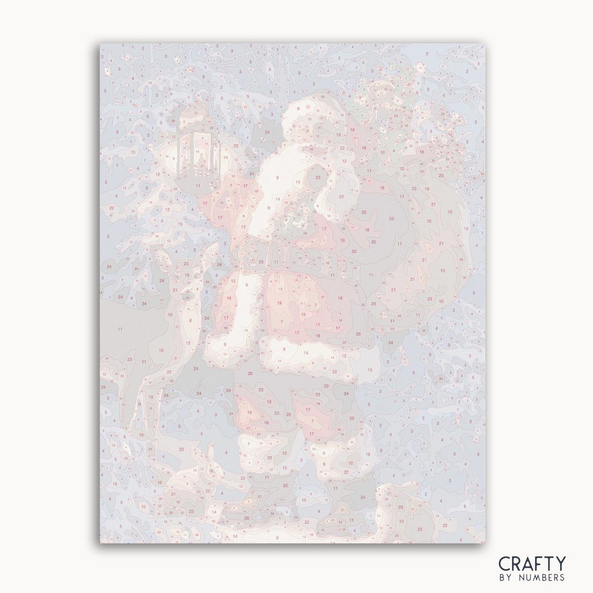 Malen nach Zahlen „Frohe Weihnachten“ mit einer lebendigen Szene, die von berühmten Gemälden inspiriert ist und den Stil der berühmten Gemälde von Van Gogh einfängt.