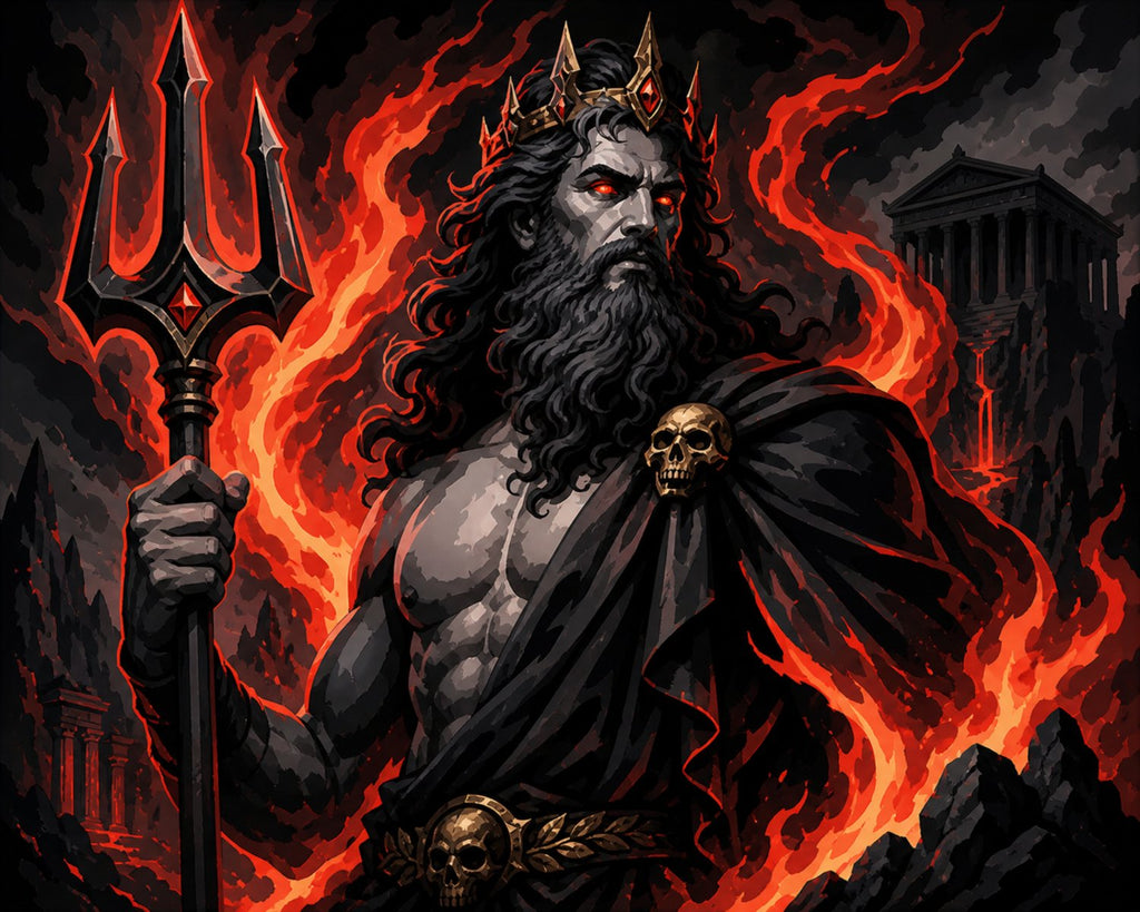 Finished Inferno King paint by numbers artwork