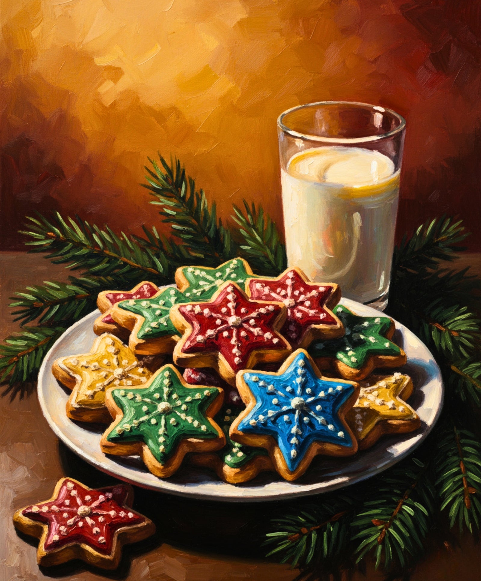 Cookies & Christmas Wishes paint by numbers artwork