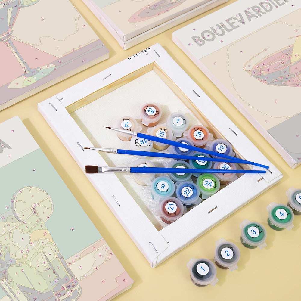 numbers colors with 3 brushes