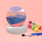 Nature-inspired paint by numbers landscapes, canvas painting kit with step-by-step guide.