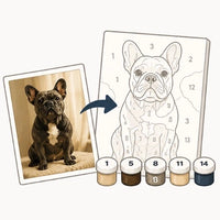 custom paint by numbers of dog created icon