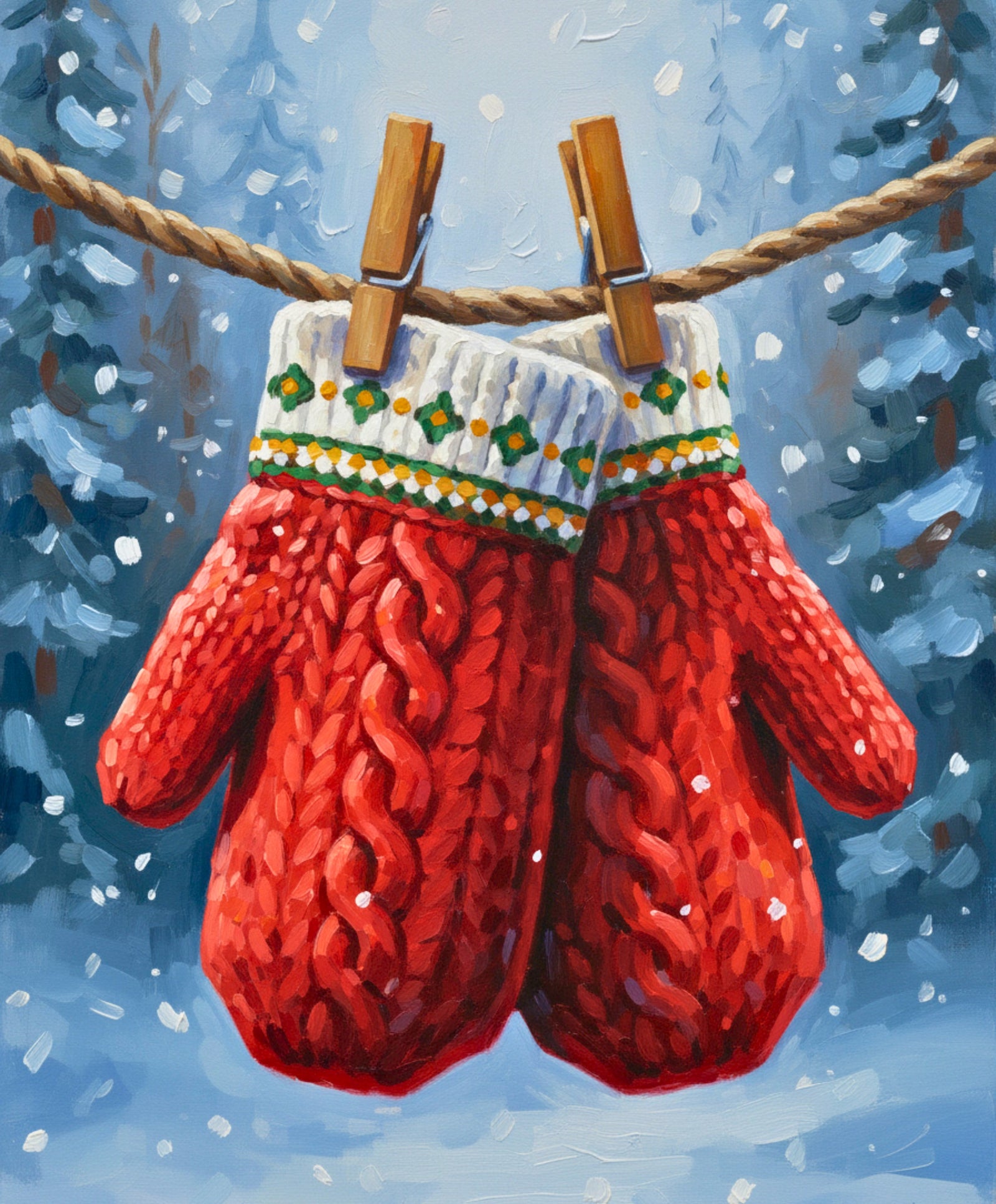 A Pair for the Season paint by numbers artwork