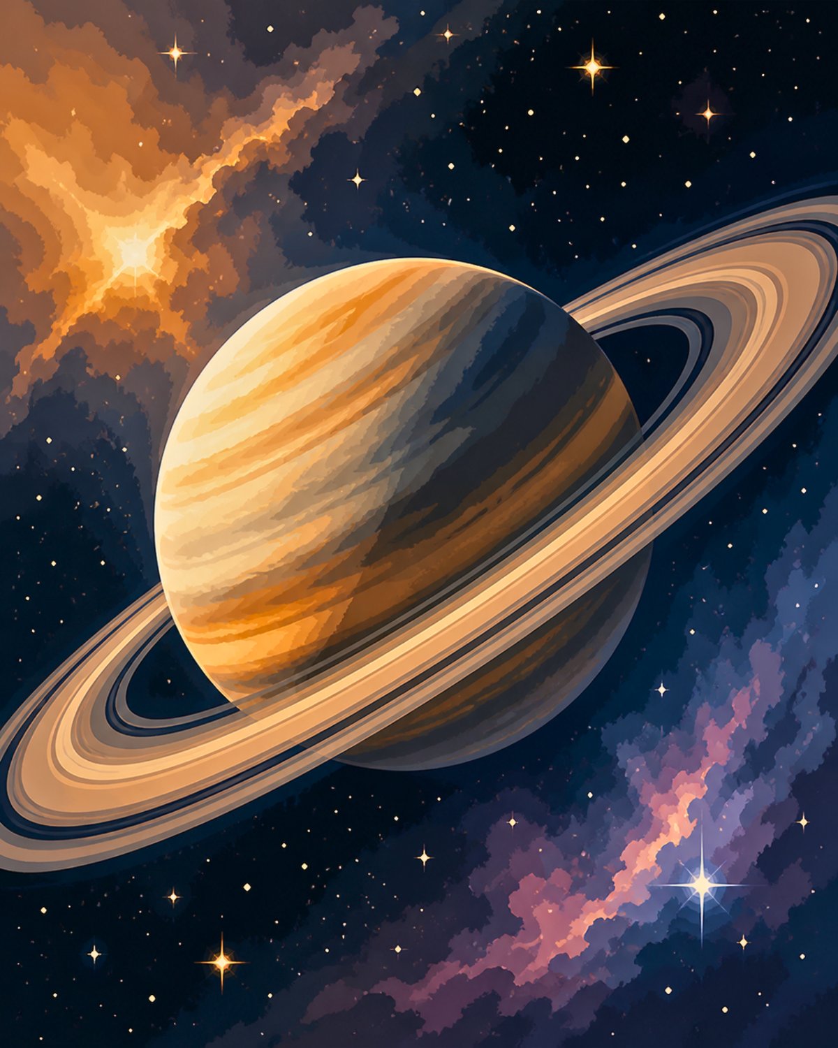 Saturne doré