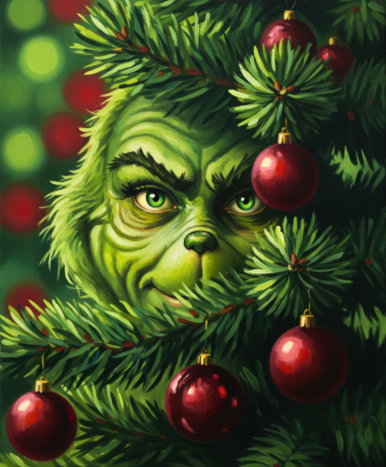 Grin Behind the Green paint by numbers artwork