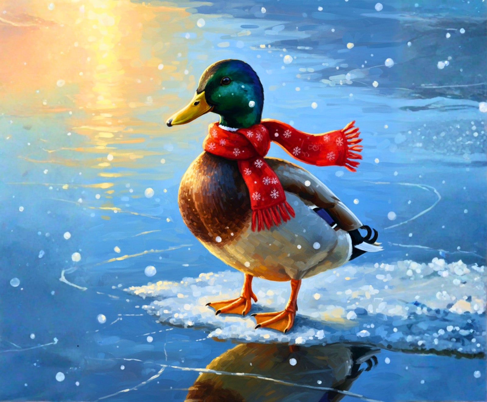 Duck the Halls paint by numbers artwork