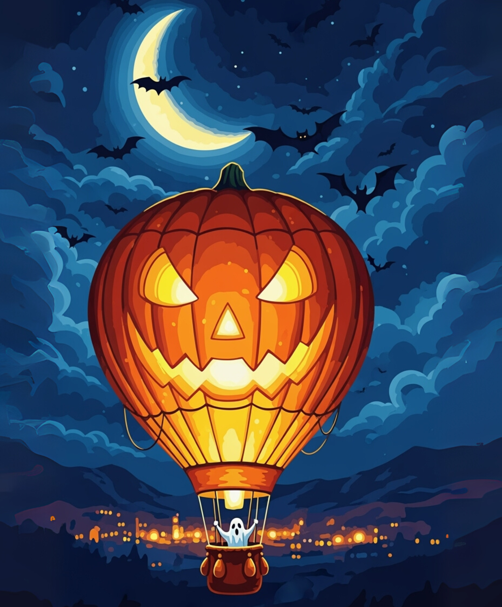 Decorative Christmas pattern with red leaves, snowflakes, and ornaments on a green background.