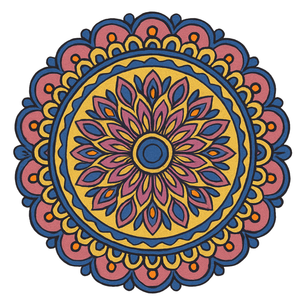 Small paint by numbers canvas featuring detailed mandala artwork