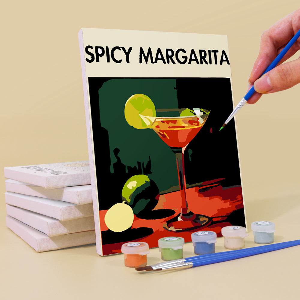 Compact paint by numbers kit ready for instant creativity