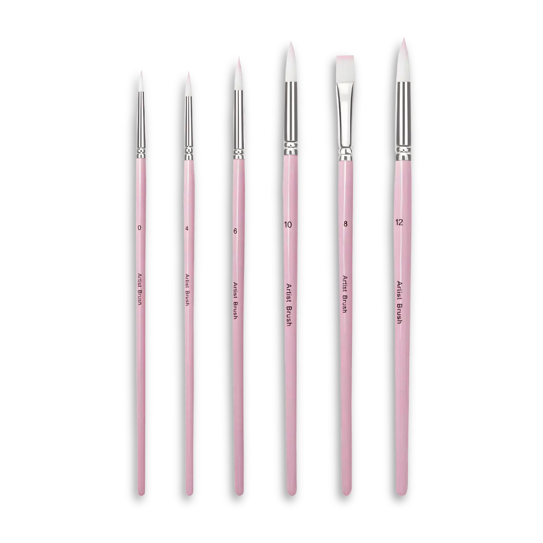 Detailed FineLine Brush Collection paint by numbers design