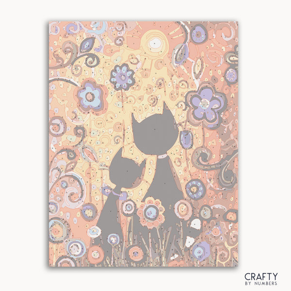 Happy Cats paint by number featuring bright colors inspired by famous paintings including van gogh famous paintings and top 10 picasso famous paintings.