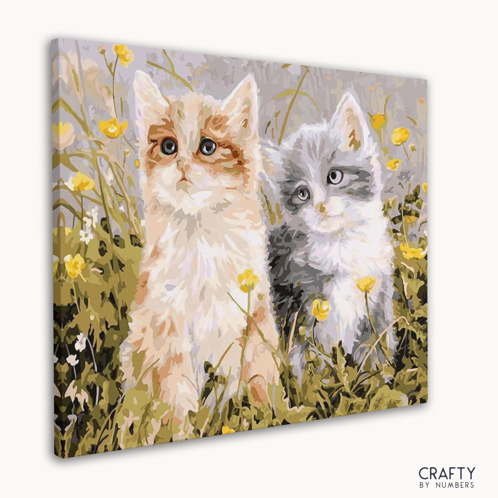 Close-up detail of Two Curious Cats artwork