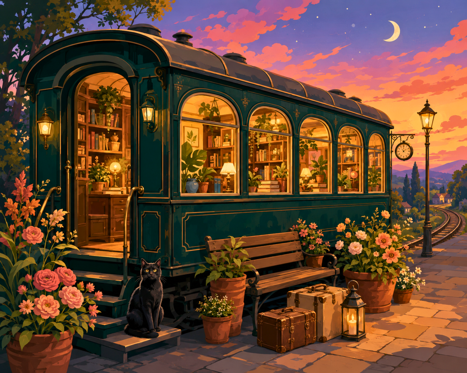 Wagon de bibliothèque