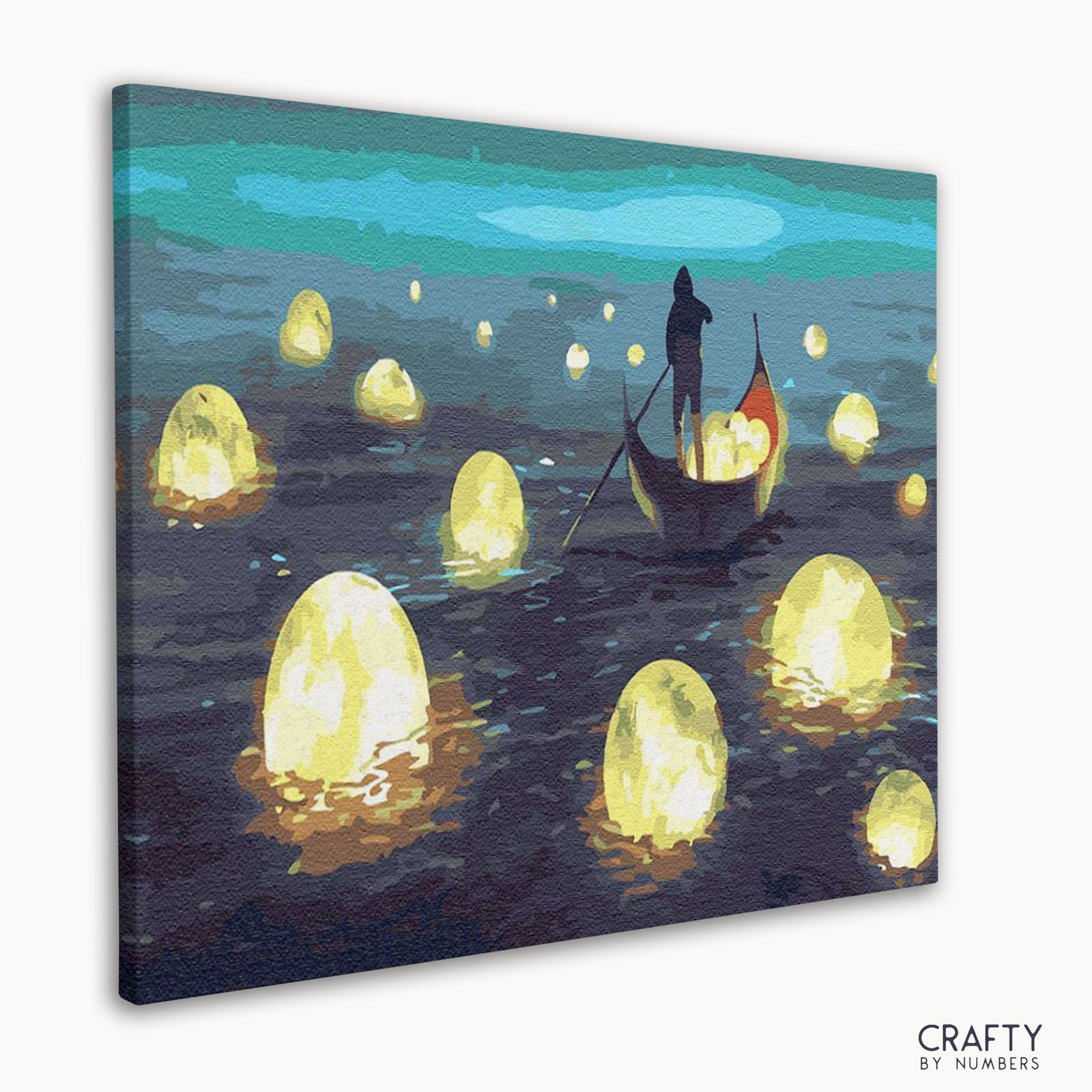 Moon Catcher painting kit featuring crescent moon and dreamy clouds