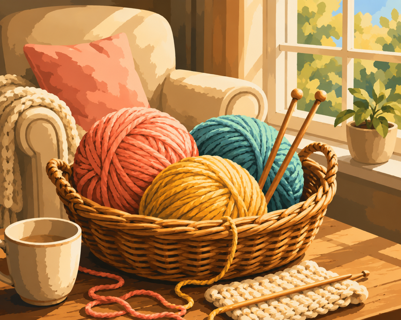 Strickkorb