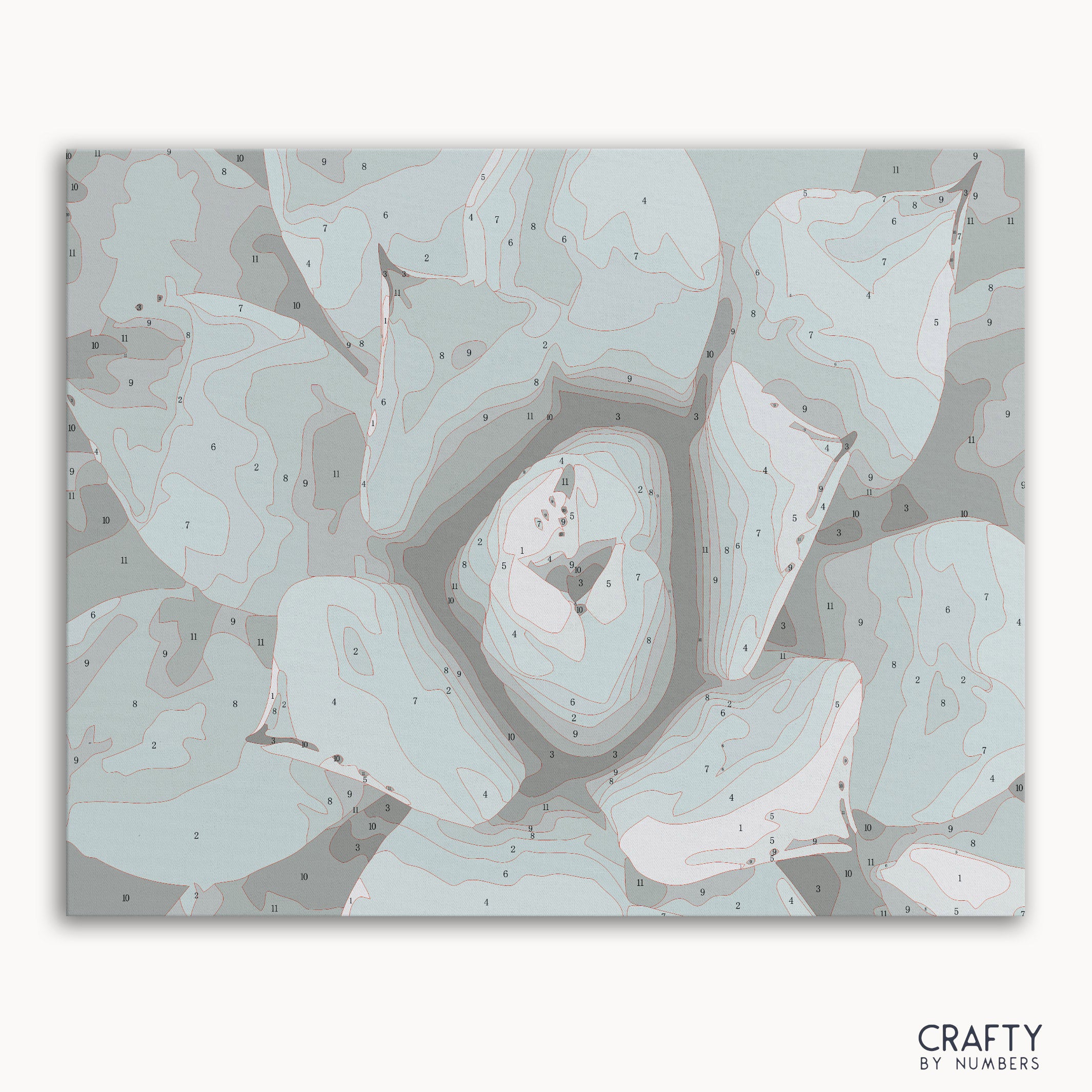 Succulent paint by number artwork inspired by famous paintings and van gogh famous paintings style.