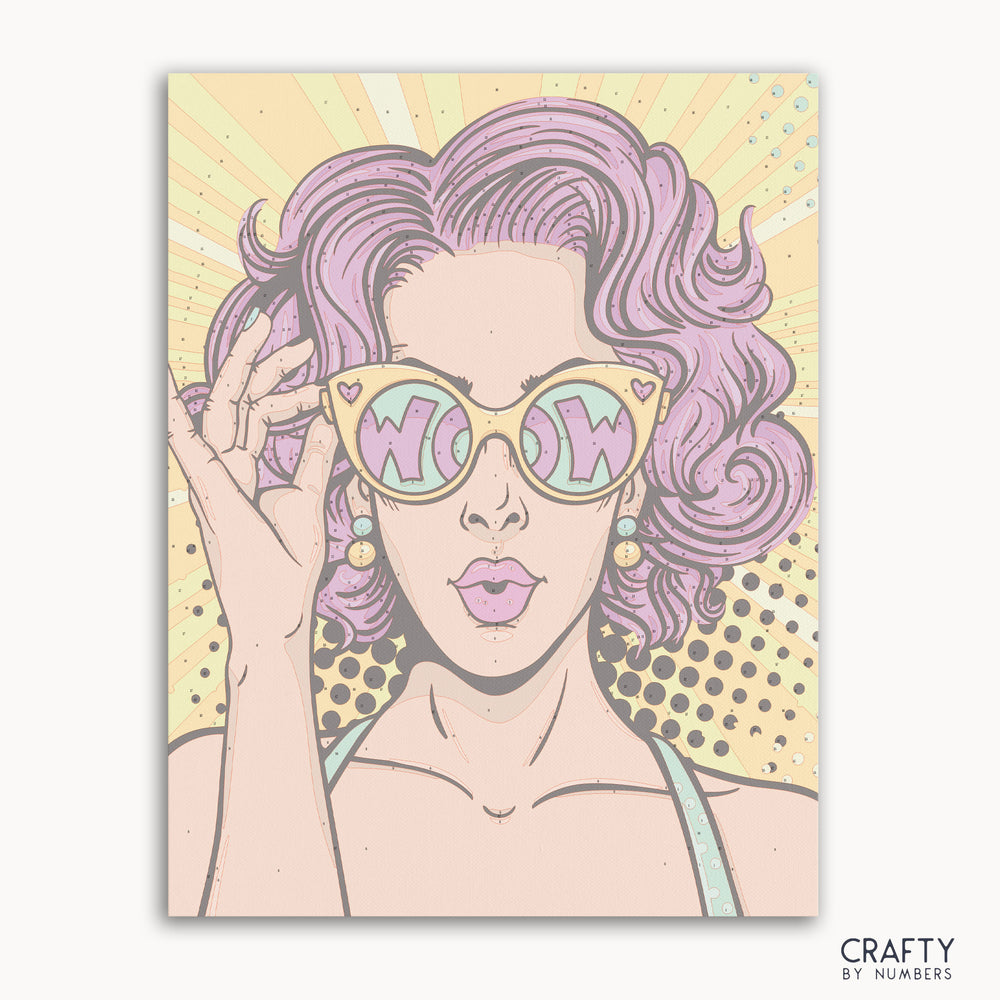 Pop art girl portrait inspired by famous paintings and vincent van gogh famous paintings style.