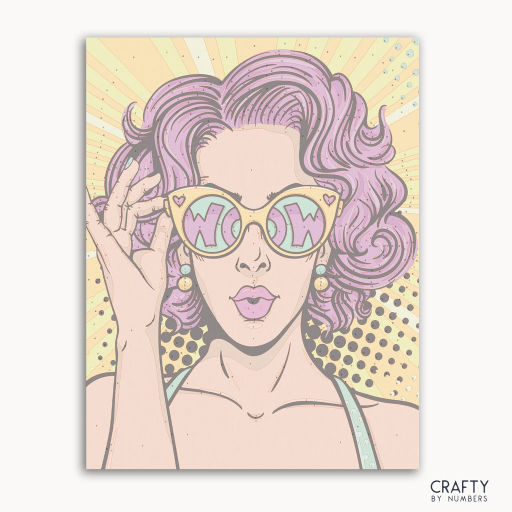 Pop art girl portrait inspired by famous paintings and vincent van gogh famous paintings style.