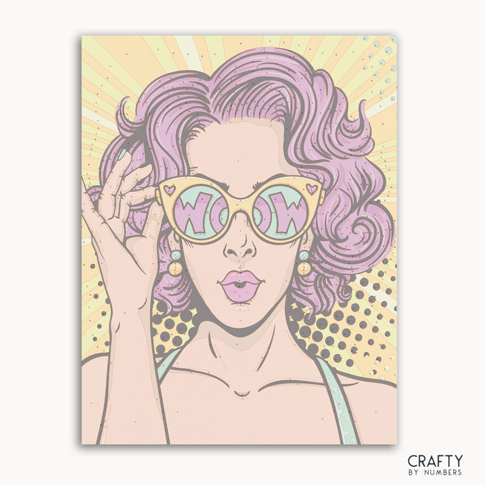 Pop art girl portrait inspired by famous paintings and vincent van gogh famous paintings style.