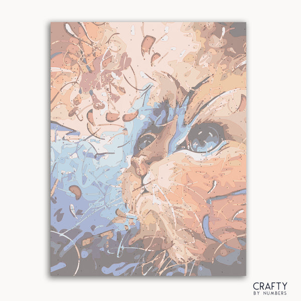 A Cat’s Tale paint by number showcasing vivid colors inspired by famous paintings, vincent van gogh famous paintings, most famous paintings.